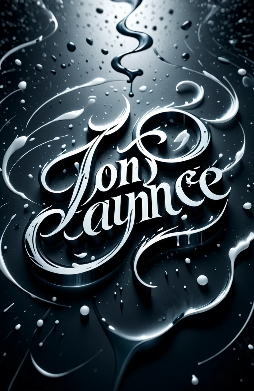 text logo, Create a realistic font design that mimics the fluidity and elegance of calligraphy, incorporating subtle ink splatter effects and varying line weights to emulate the traditional calligraphic style, using a high-resolution DSLR camera to capture the sharpness of each character.,text is "JON LAURENCE coming soon"