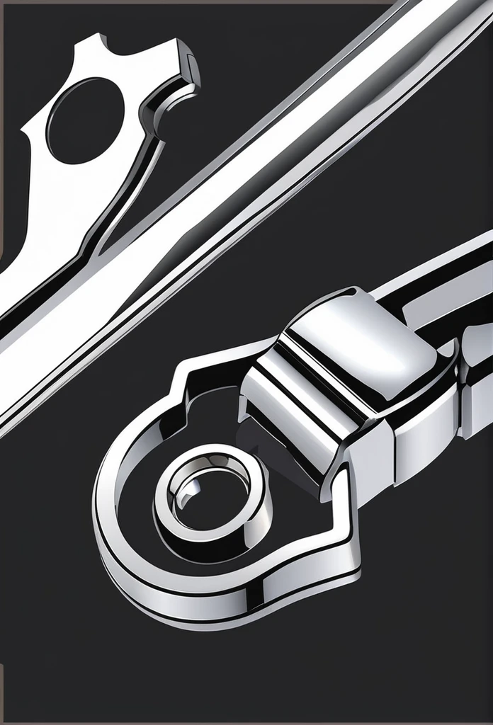 A corporate logo, just one spanner, that's it, a pretty cool chic design, the background is pure white