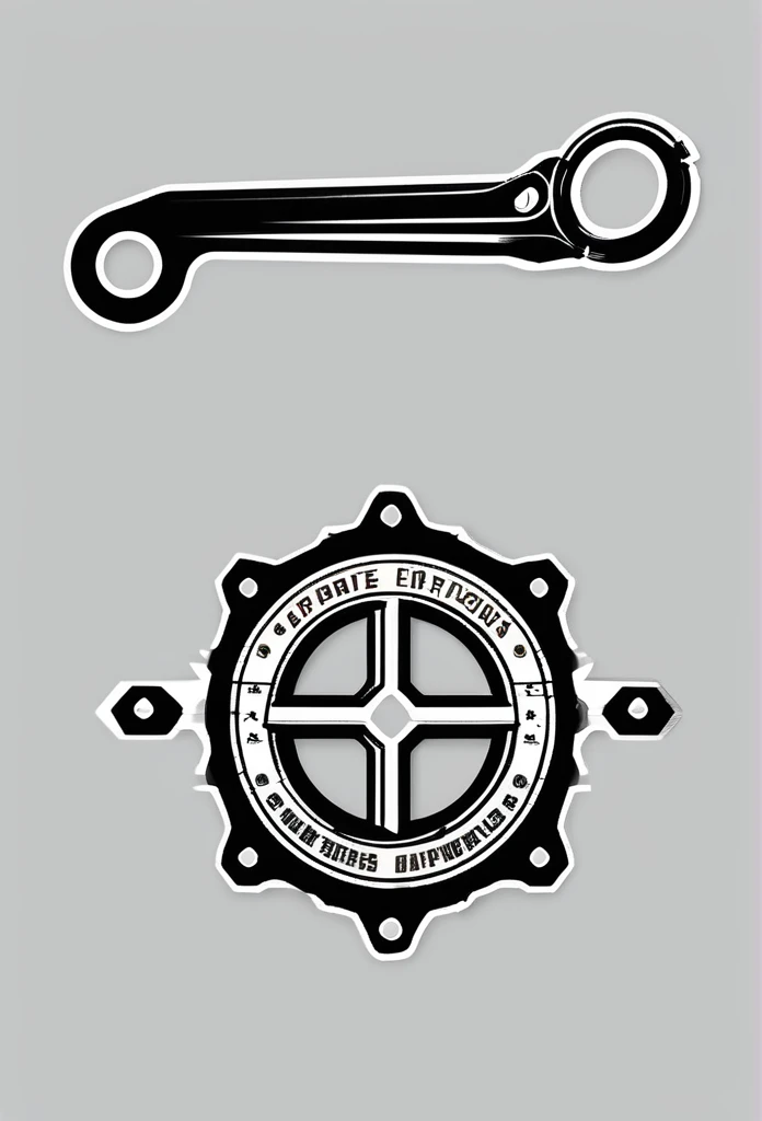 A corporate logo, just one spanner, that&#39;s it, a pretty cool chic design, the background is pure white