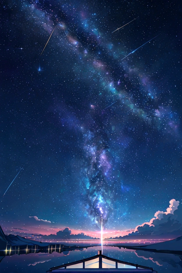 Iridescent幻想的なNight Sky、constellation, Iridescentconstellation、Iridescent空包み込まれそうな瞬間，Astronomical observation、Planetarium、Meteors、colorful，美しいconstellation、Three-dimensional，wonderful景色，Night Sky，An atmosphere full of dreams and hope，masterpiece．16K, Ultra-high resolution, to be born,wonderful ,future、Iridescent、The world 30 years from now。