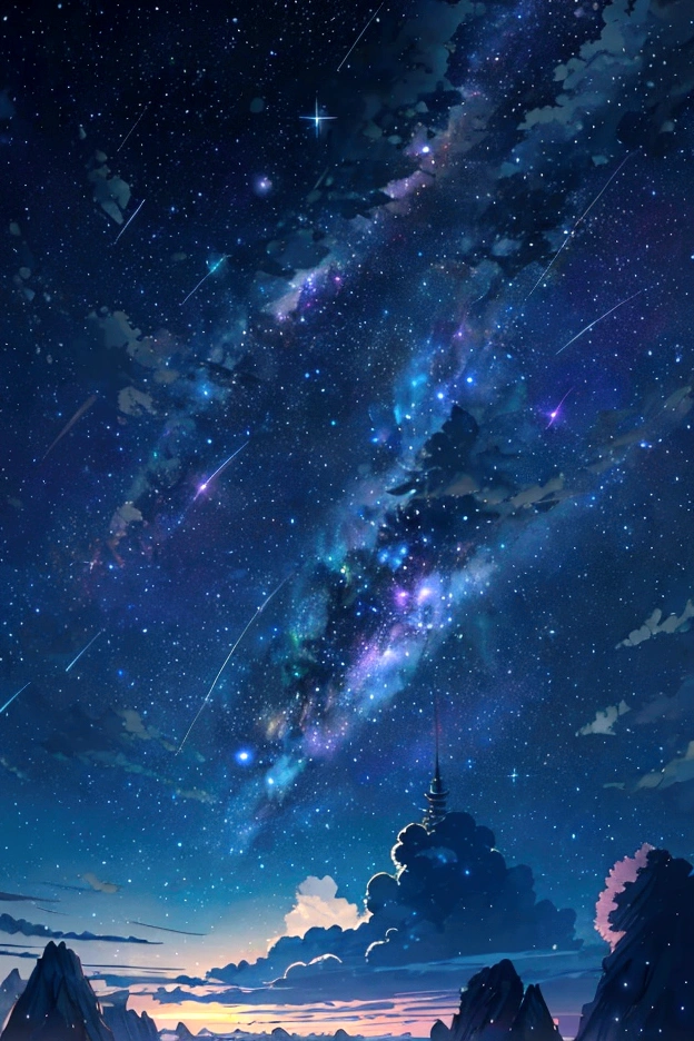 Iridescent幻想的なNight Sky、constellation, Iridescentconstellation、Iridescent空包み込まれそうな瞬間,Astronomical observation、Planetarium、Meteors、colorful,美しいconstellation、Three-dimensional,wonderful景色,Night Sky,An atmosphere full of dreams and hope,masterpiece.16K, Ultra-high resolution, to be born,wonderful ,future、Iridescent、The world 30 years from now。