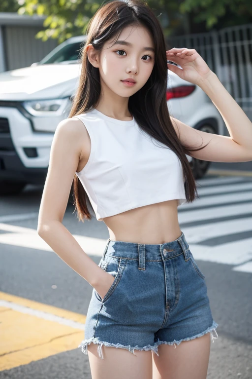 Wear crop tops,Big in shorts
