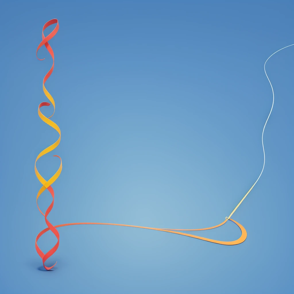A blue background and a line shadow intersecting