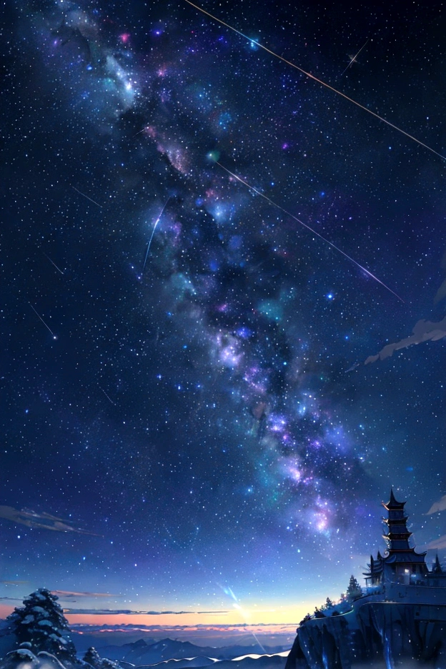 Iridescent幻想的なNight Sky、constellation, Iridescentconstellation、Iridescent空包み込まれそうな瞬間,Astronomical observation、Planetarium、Meteors、colorful,美しいconstellation、Three-dimensional,wonderful景色,Night Sky,An atmosphere full of dreams and hope,masterpiece.16K, Ultra-high resolution, to be born,wonderful ,future、Iridescent、The world 30 years from now。