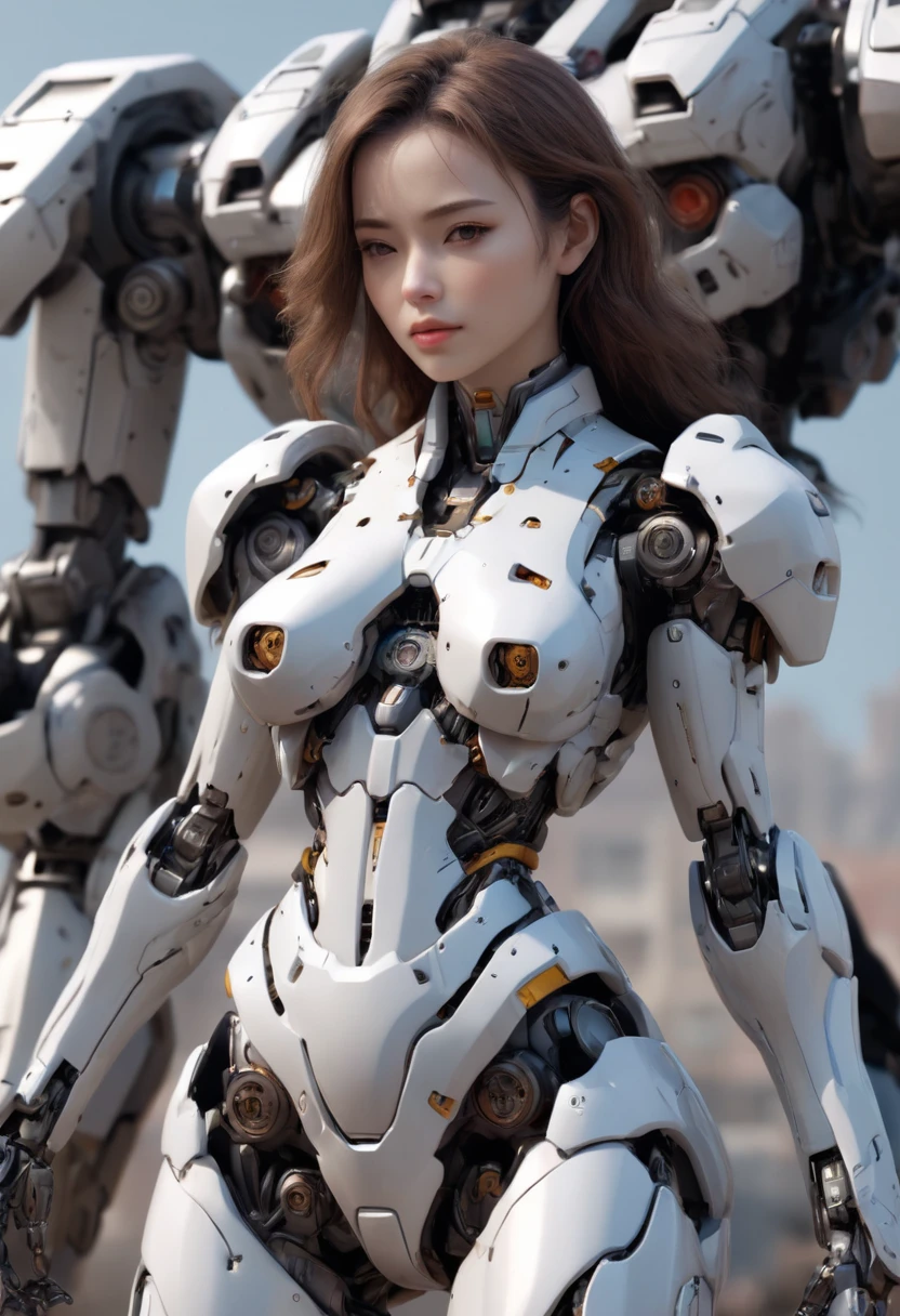 A woman, mecha body, best quality, masterpiece, Ultra high detail, 8k