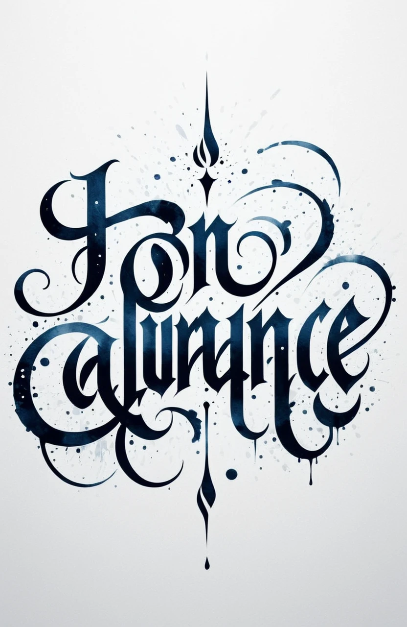 text logo, Create a simple design that mimics the fluidity and elegance of calligraphy, incorporating subtle ink splatter effects and varying line weights to emulate the traditional calligraphic style, using a high-resolution DSLR camera to capture the sharpness of each character.,text is "JON LAURENCE coming soon"