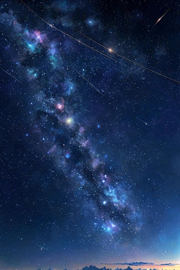 The world seen through a telescope、Iridescent幻想的なNight Sky、constellation, Iridescentconstellation、Iridescent空包み込まれそうな瞬間,Astronomical observation、Planetarium、Meteors、colorful,美しいconstellation、Three-dimensional,wonderful景色,Night Sky,An atmosphere full of dreams and hope,masterpiece.16K, Ultra-high resolution, to be born,wonderful ,future、Iridescent、The world 30 years from now。