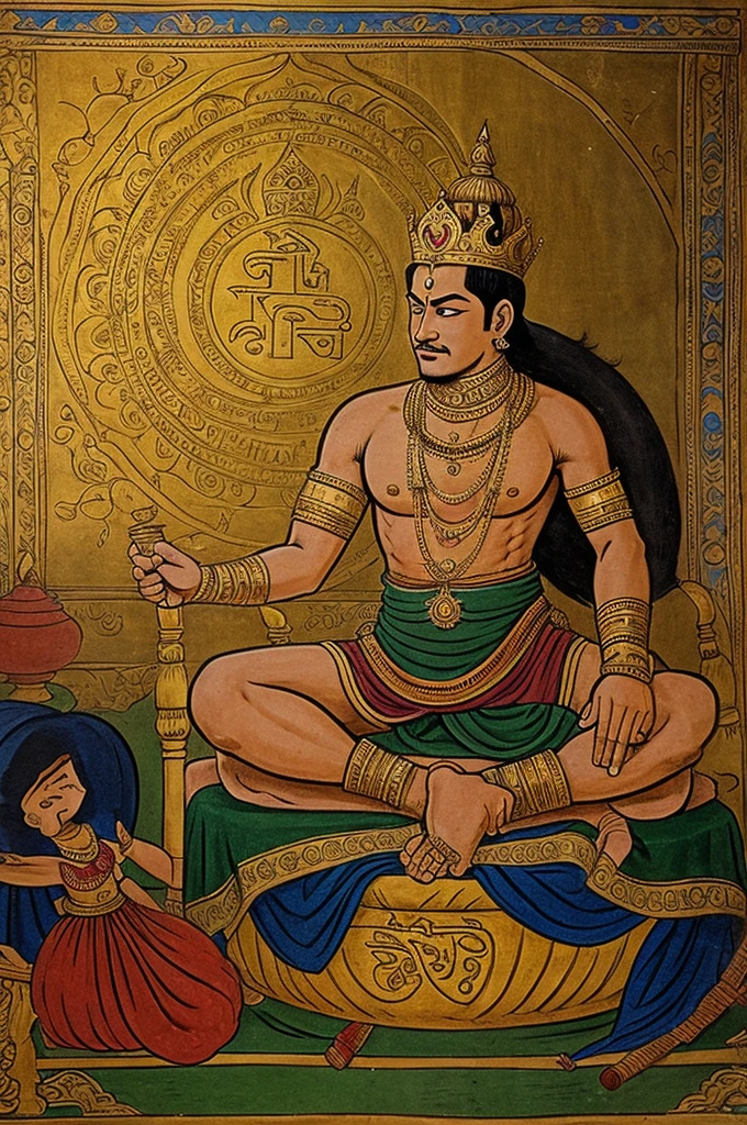 I want a photo of a king Vetala Panchavimshati
story related photo of old Sanskrit story in cartoon form