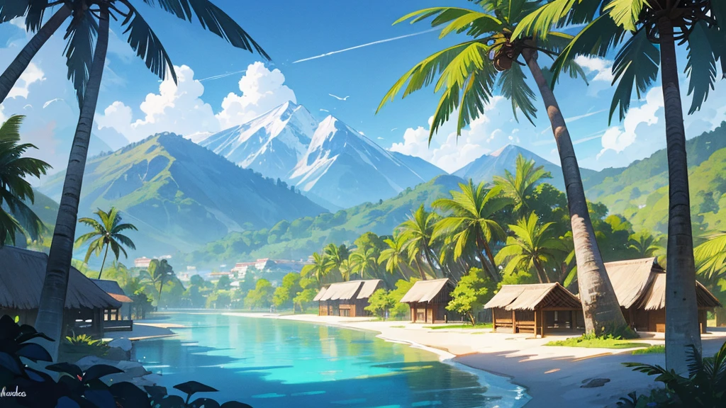 Nature Village is full of beauty like mountains, rivers, Coconut trees and birds