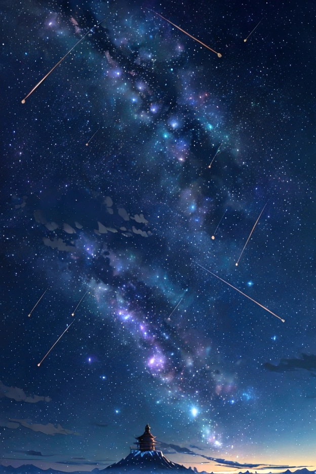 The world seen through a telescope、Iridescent幻想的なNight Sky、constellation, Iridescentconstellation、Iridescent空包み込まれそうな瞬間，Astronomical observation、Planetarium、Meteors、colorful，美しいconstellation、Three-dimensional，wonderful景色，Night Sky，An atmosphere full of dreams and hope，masterpiece．16K, Ultra-high resolution, to be born,wonderful ,future、Iridescent、The world 30 years from now。