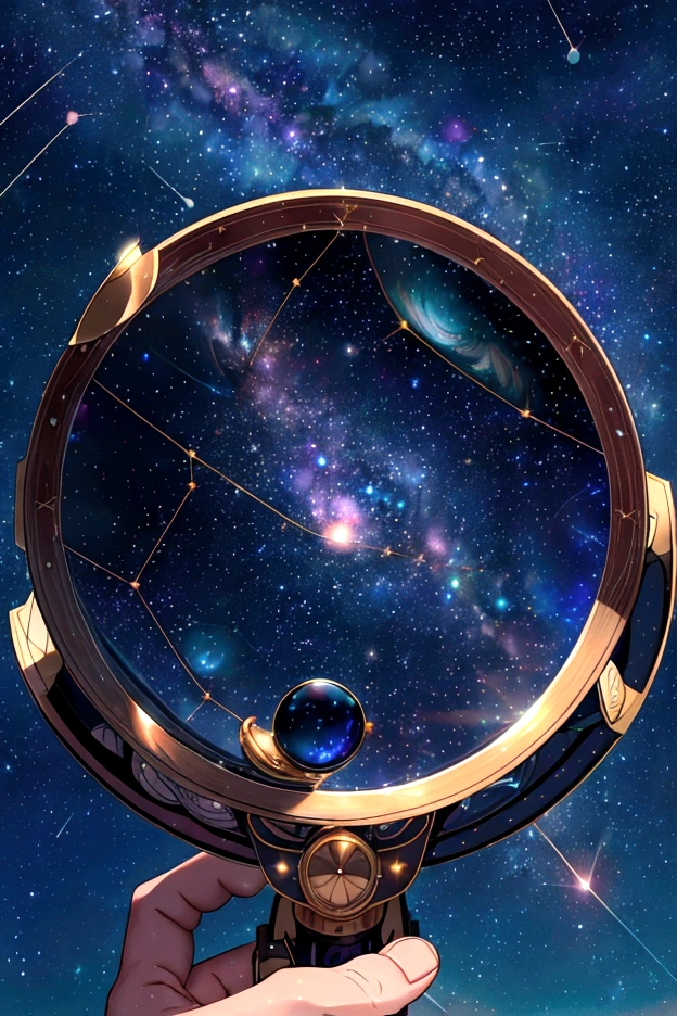 The world seen through a telescope、Iridescent幻想的なNight Sky、constellation, Iridescentconstellation、Iridescent空包み込まれそうな瞬間,Astronomical observation、Planetarium、Meteors、colorful,美しいconstellation、Three-dimensional,wonderful景色,Night Sky,An atmosphere full of dreams and hope,masterpiece.16K, Ultra-high resolution, to be born,wonderful ,future、Iridescent、The world 30 years from now。