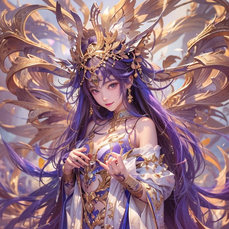 At the masquerade、Hair flow、 ((Highest quality、masterpiece、8K、Best image quality、Ultra-high resolution、Award-winning works)、(Accurate anatomy:1.1)、(Look at me and smile:1.1)、Shining fair skin with Ultra-high resolution、The most detailed face、Ultra-high resolution detailed face、Ultra-high resolutionの髪の毛、(Ultra-high resolutionの煌めく瞳:1.1)、Beautiful face drawn in every detail、(Blurred Background:1.1)、Gorgeous costumes, Chest to chest, tattoo,、Venice