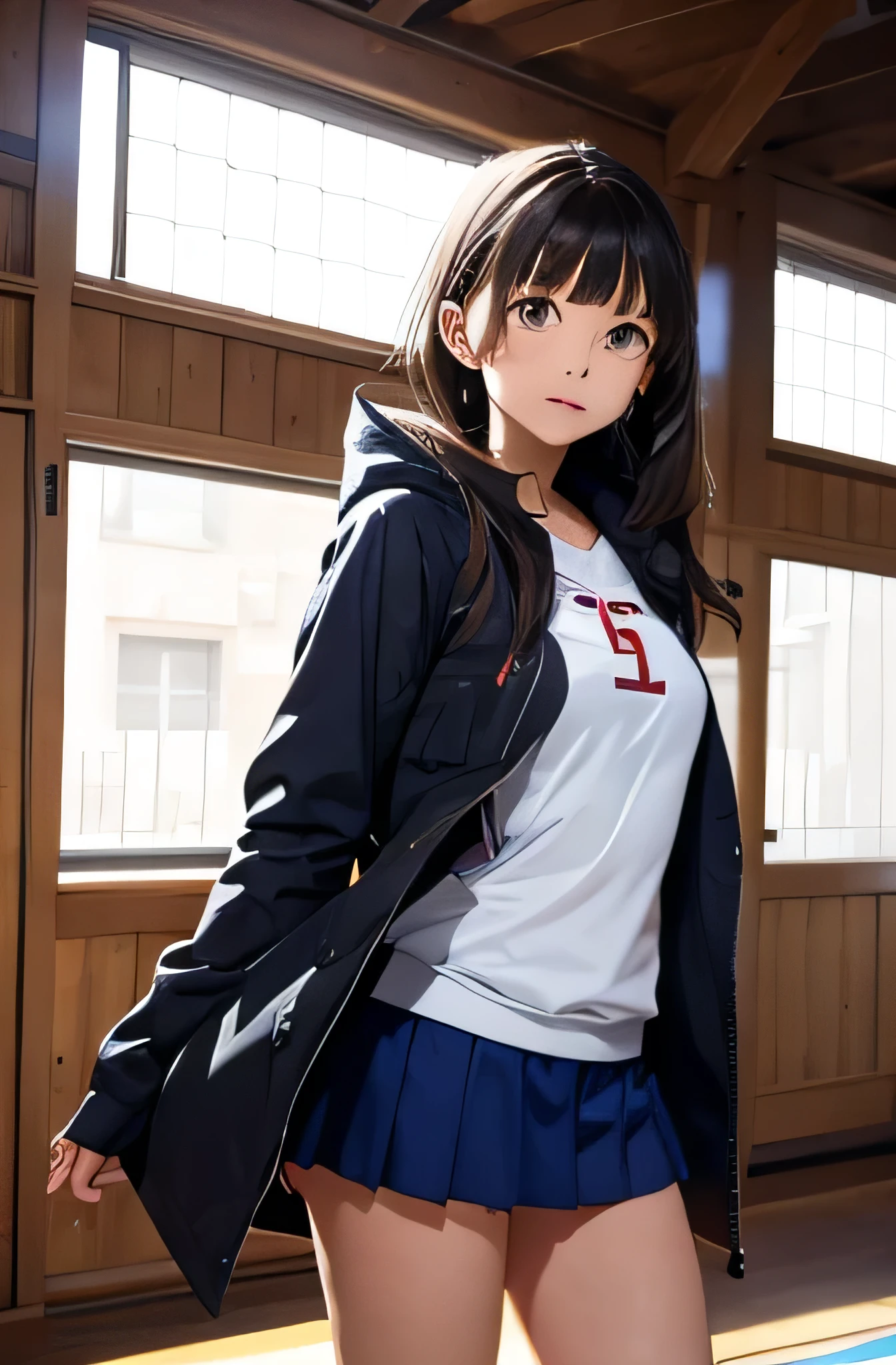 Volleyball player girl,summer,uniform,Indoor coat,8K, Highest quality, masterpiece