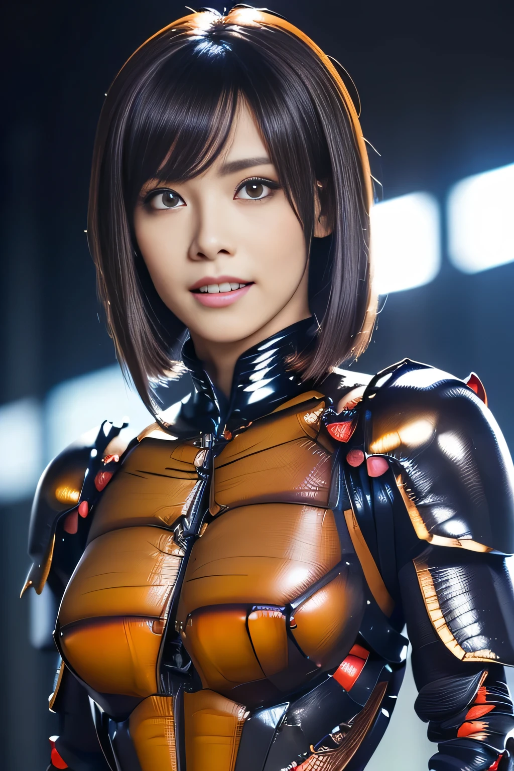 (high resolution,masterpiece,best quality,extremely detailed CG, anime, official art:1.4), realistic, photo, amazing fine details, all intricate, gloss and shiny,awesome many layers, 8k wall paper, 3d, sketch, kawaii, illustration,( solo:1.4), perfect female proportion,villainess, (fusion of dark brown cockroach and lady:1.4), (brown cockroach form lady:1.2), (brown cockroach lady:1.2), (fusion:1.2), (solo:1.4), (evil smile:1.2), muscular, abs, (cockroach brown exoskeleton bio insect suit:1.4), (cockroach brown exoskeleton bio insect armor:1.2), (brown transparency cockroach wing:1.4), (brown cockroach antennae:1.3),