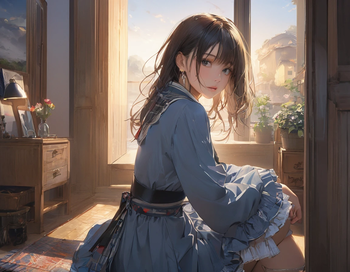 (masterpiece, Highest quality:1.2), One girl, alone