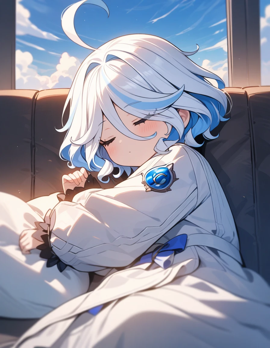 (masterpiece、Highest quality:1.2), Cowboy Shot, solo, One Girl, Sumire Kaga, Virtual YouTuber, Laughter, Mouth closed, Look at the viewers, short hair, hair ornaments, White Hat, shirt, Capelet, scarf、((White panties))、(((((Anime Style)))))、(((cute)))、((bed))、(((Lie)))、(((sweating)))、(((From below)))、(((Lie)))、(((Spread your legs)))、(((solo)))、(((Glowing Skin)))