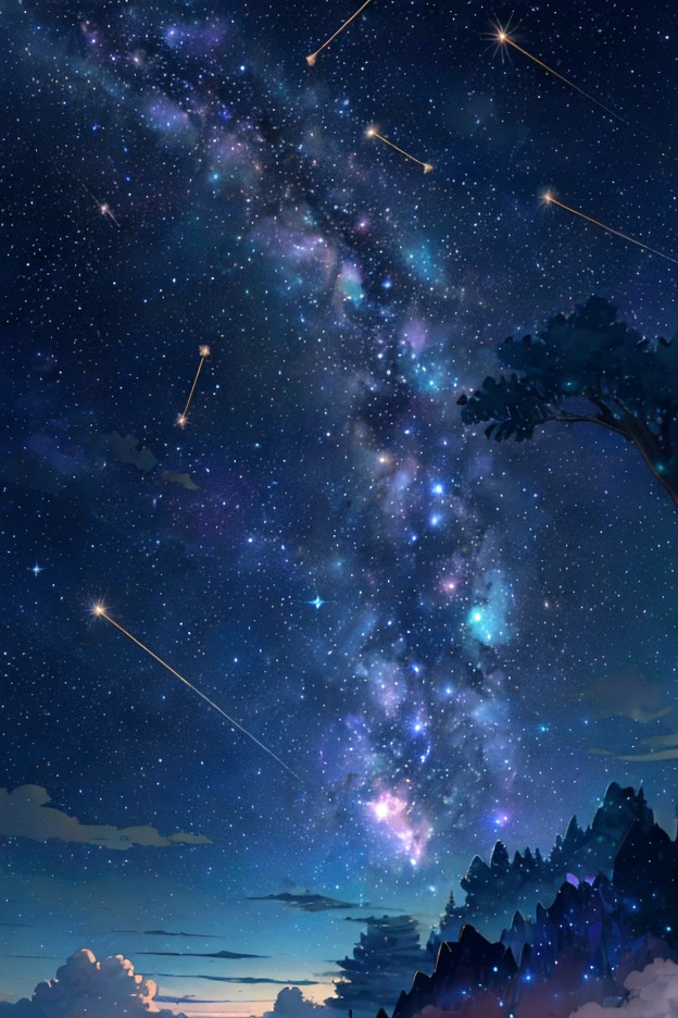 The world seen through a telescope、Iridescent幻想的なNight Sky、constellation, Iridescentconstellation、Iridescent空包み込まれそうな瞬間,Astronomical observation、Planetarium、Meteors、colorful,美しいconstellation、Three-dimensional,wonderful景色,Night Sky,An atmosphere full of dreams and hope,masterpiece.16K, Ultra-high resolution, to be born,wonderful ,future、Iridescent、The world 30 years from now。