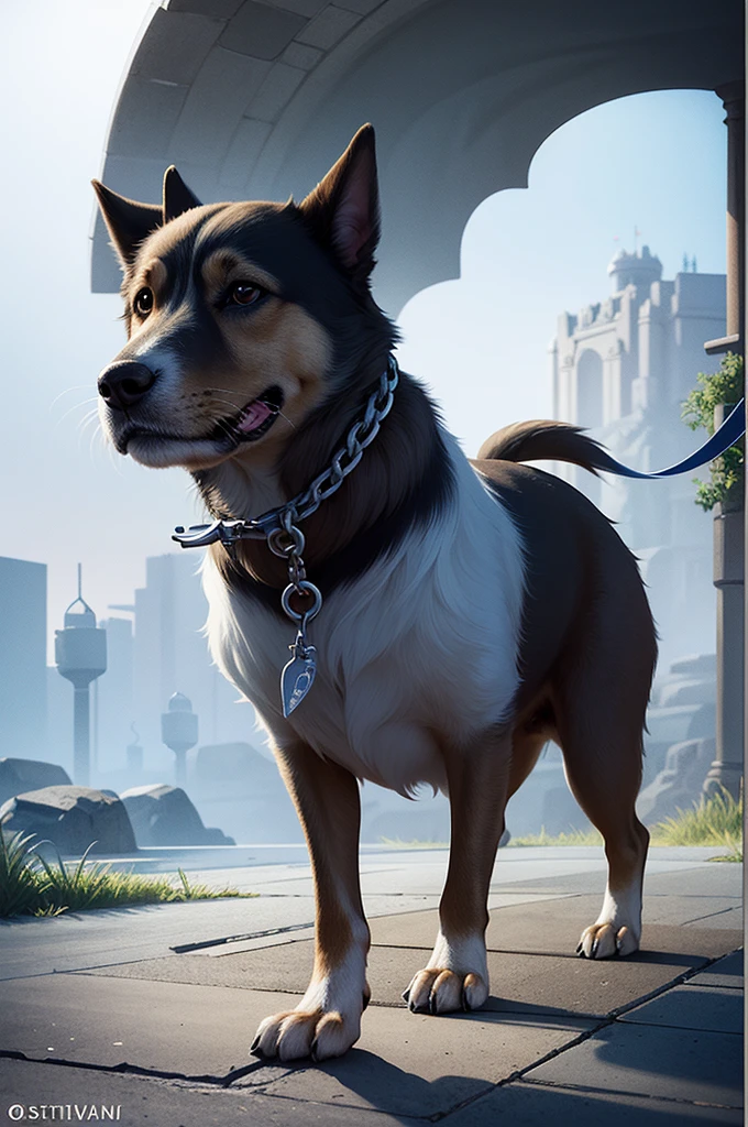 cartoon drawing of two dogs on a leash in a park, animated disney movie inking, published concept art, stylized linework, black and white illustration, official illustration, whole page illustration, by Istvan Banyai, concept art for a video game, by Maksimilijan Vanka, colorkey scene, game illustration, cartoon concept art