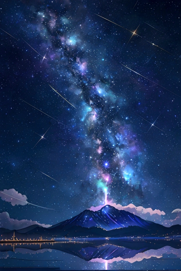 The world we see、Iridescent幻想的なNight Sky、constellation, Iridescentconstellation、Iridescent空包み込まれそうな瞬間，Astronomical observation、Planetarium、Meteors、colorful，美しいconstellation、Three-dimensional，wonderful景色，Night Sky，An atmosphere full of dreams and hope，masterpiece．16K, Ultra-high resolution, to be born,wonderful ,future、Iridescent、The world 30 years from now。