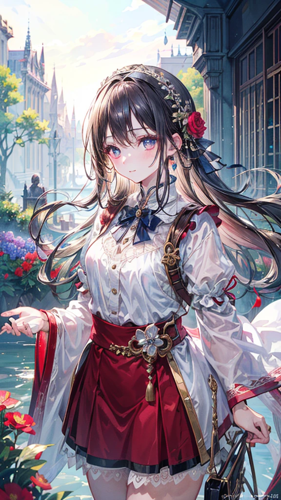(Best quality, 8k, 32k, Masterpiece, UHD,:1.2),RAW, 1girl,ultra cute , natural lighting,transparent shining eyes, 20yo ,fair complexion, a woman with dragon and flower