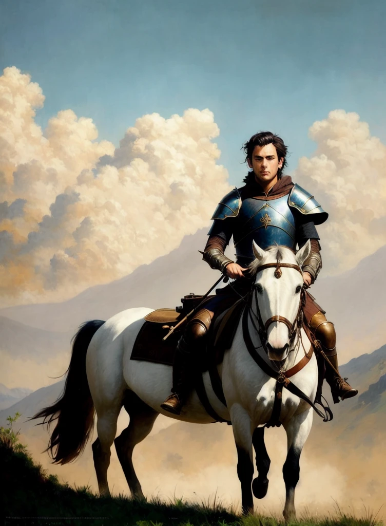 modelshoot style, (extremely detailed CG unity 8k wallpaper), full shot body photo of the most beautiful artwork in the world, medieval armor, professional majestic oil painting by Ed Blinkey, Atey Ghailan, Studio Ghibli, by Jeremy Mann, Greg Manchess, Antonio Moro, trending on ArtStation, trending on CGSociety, Intricate, High Detail, Sharp focus, dramatic, photorealistic painting art by midjourney and greg rutkowski