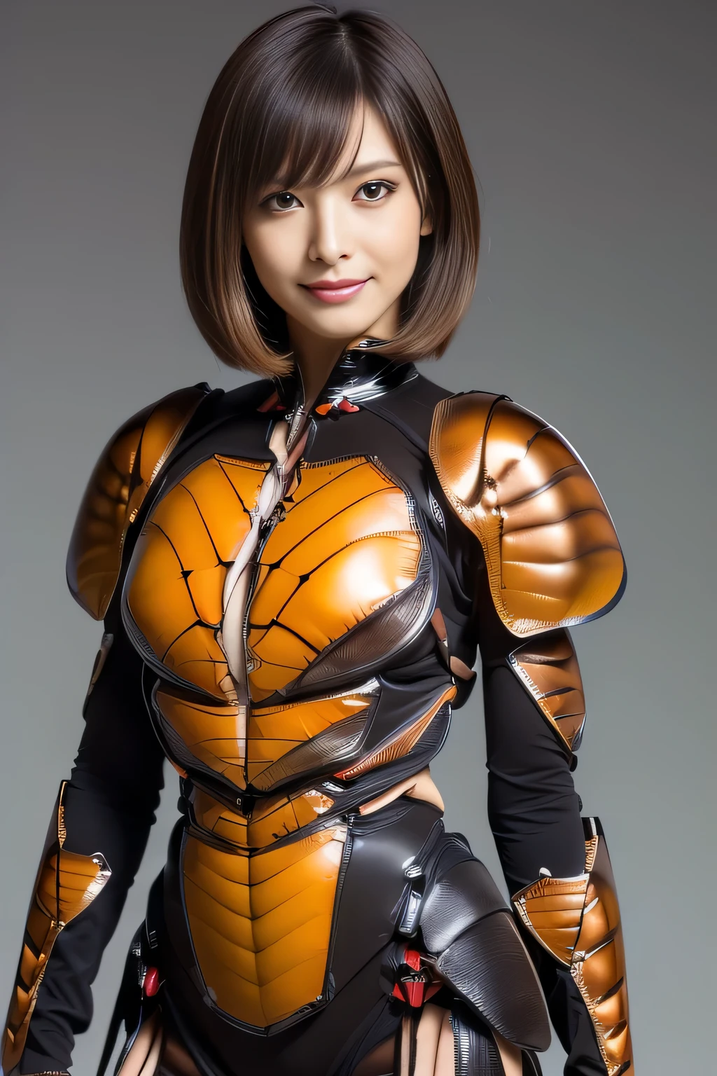 (high resolution,masterpiece,best quality,extremely detailed CG, anime, official art:1.4), realistic, photo, amazing fine details, all intricate, gloss and shiny,awesome many layers, 8k wall paper, 3d, sketch, kawaii, illustration,( solo:1.4), perfect female proportion,villainess, (fusion of dark brown cockroach and lady:1.4), (brown cockroach form lady:1.2), (brown cockroach lady:1.2), (fusion:1.2), (solo:1.4), (evil smile:1.2), muscular, abs, (cockroach brown exoskeleton bio insect suit:1.4), (cockroach brown exoskeleton bio insect armor:1.2), (brown transparency cockroach wing:1.4), (brown cockroach antennae:1.3),
