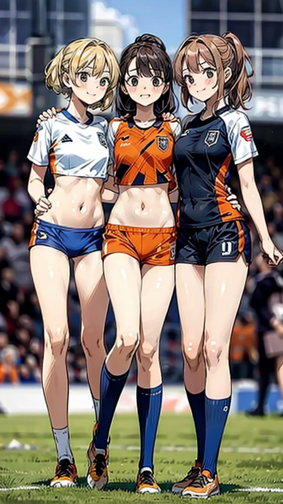 (Obra-prima, melhor qualidade: 1.2) Anime boy, orange hair , soccer uniform, star pupils