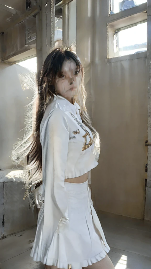 A beautiful girl image for white face soft skin a beautiful uniform.