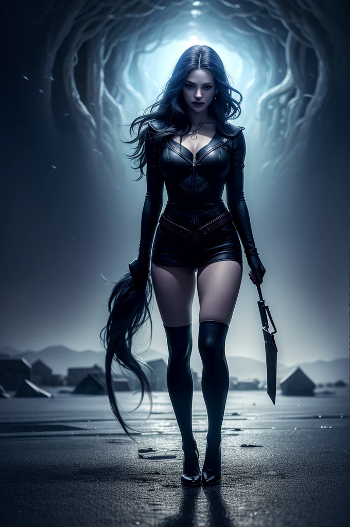 dark atmospheric horror, middle aged sexy cyberpunk witch coven in a cave, (RAW photo, real, best quality, masterpiece:1.2), detailed, (hyper realistic, photo-realistic:1.2), high quality, (dark lighting:1.2), perfect lighting
