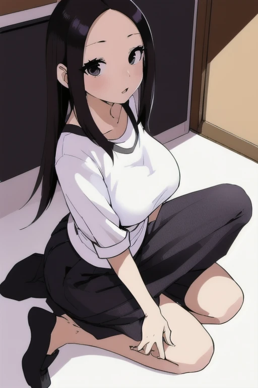 (masterpiece, highest quality: 1.2), alone, 1 girl, alone, panties,,blush,Sailor suit,blazer,your heather, smile, Mouth closed, View your viewers, Long black hair, head band, Earrings, Big Breasts, Medium Waist, Medium Hips, wide thighs, Embarrassing, Charm, smiling with her Mouth closed, Good move.., Excellent anatomy,panties,classroom,,Sailor suit,blazer,skirt, (((skirtめくり, I can see your pants))),squat,squat,squat,Spread your legs,
