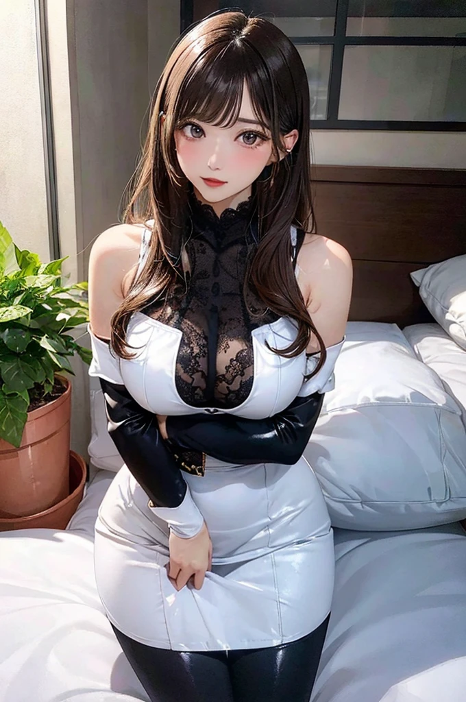 ((gyaru)), masterpiece, (((wearing tight dress)), ((large breasts)), ((large hip)), (shiny skin), ((skindentation)), photorealistic, realistic, solo, photorealistic, best quality, ultra high res, YuraS, bed, parted lips, beautiful, masterpiece, best quality, extremely detailed face, perfect lighting, ultra high res, ultra detailed