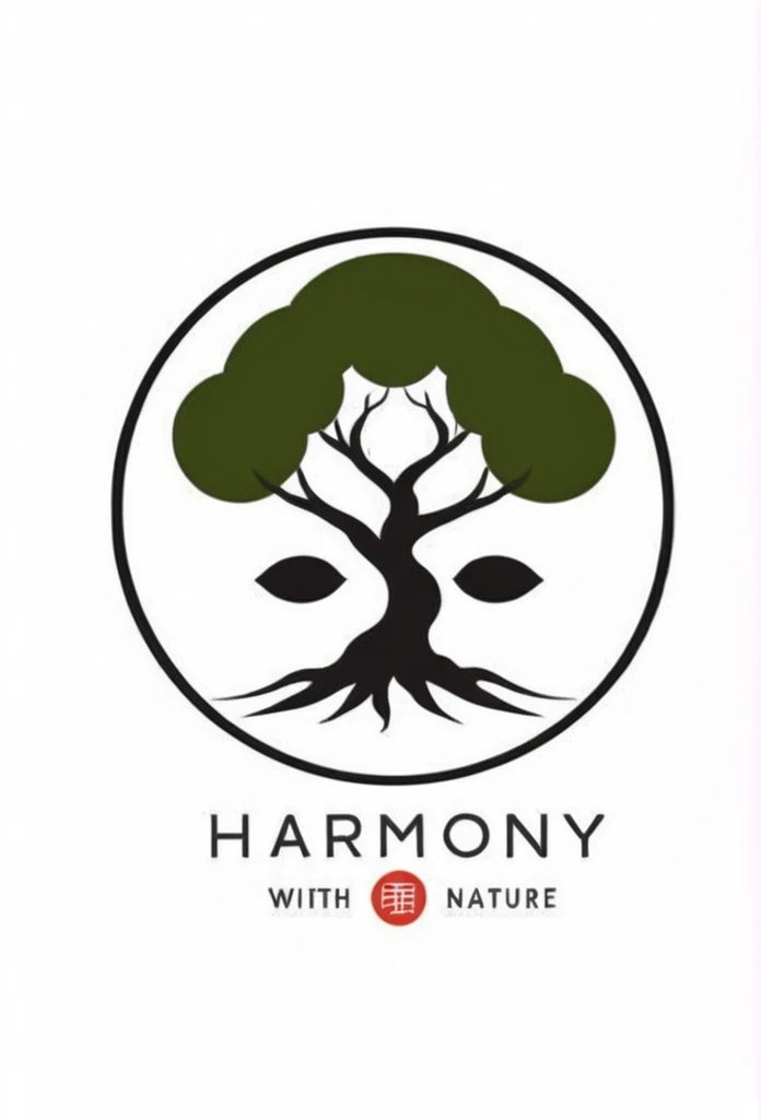 Luxury restaurant logo
image of "harmony with nature"
soft harmony with nature
a bit of Japaneseness
a course-cooked restaurant
The price is high
Pretty cool design
chic and modern design
White background