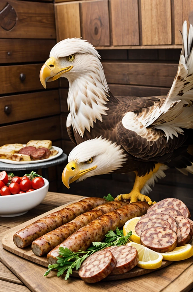 German eagle eats Spanish sausage