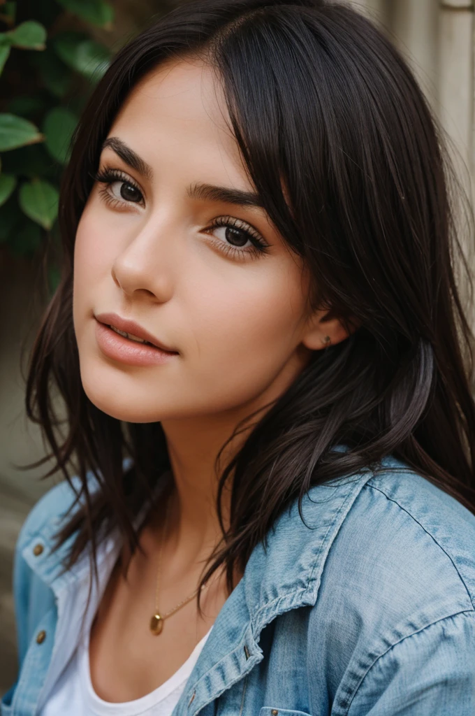 Girl in realistic 
