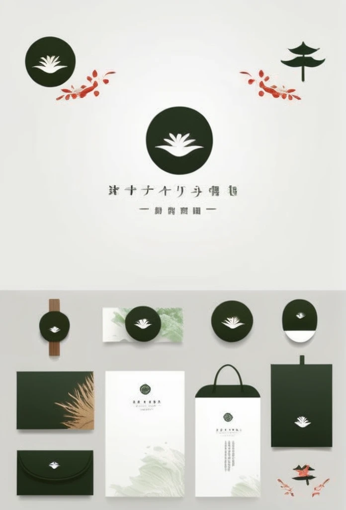A high-end restaurant logo. A restaurant logo that blends softly with nature. A bit of Japanese style. A course menu restaurant. Expensive. Quite cool design. Chic and modern design. White background.