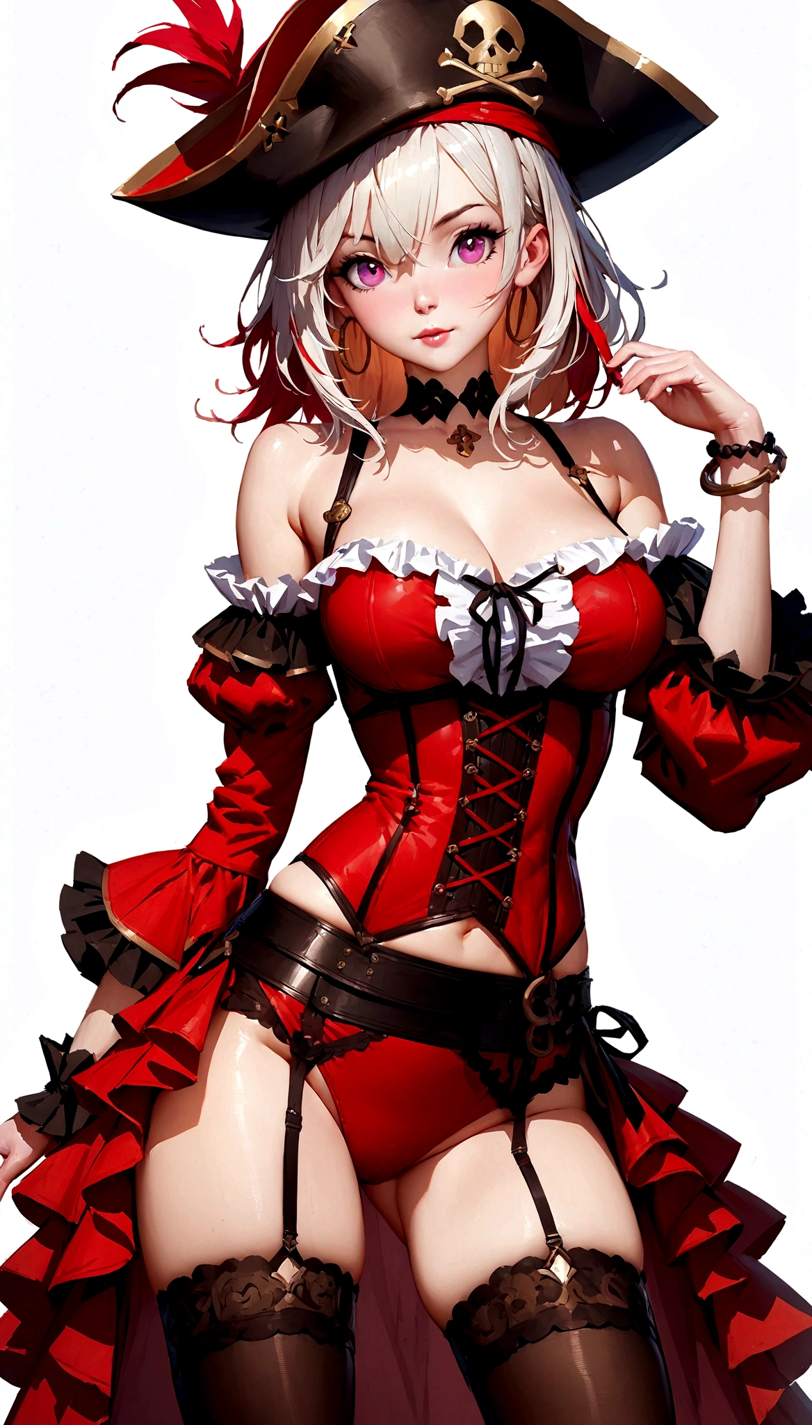 Anime girl wearing pirate costume posing for photo, kushatkrentz women in critical art, seductive anime girl, Beautiful charming anime woman, Popular on artstation pixiv, detailed Anime Character Art, guweiz on pixiv artstation, guweiz on artstation pixiv, Edelgard Fire Emblem, Anime Character Art