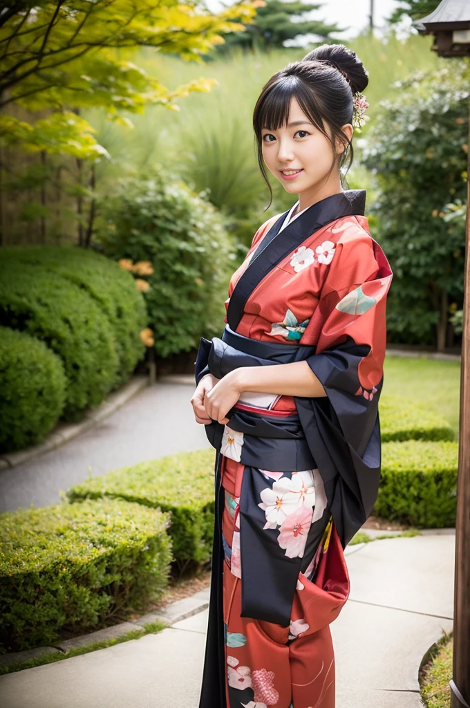 Pure Japanese kimono girl,