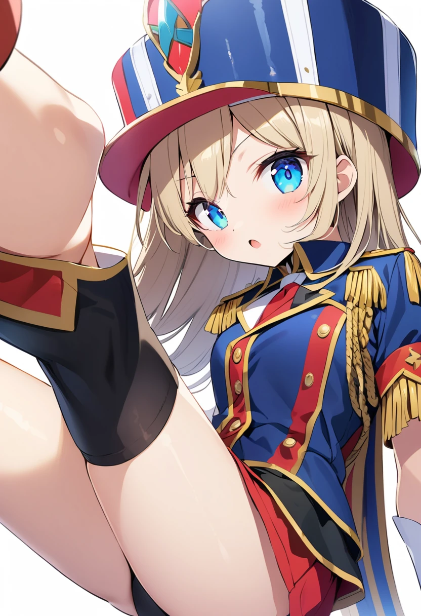 16k works,Highest quality,18-year-old,No background.White background only,whole body,sit、sexy, One person, Beautiful Face,, Symmetrical eyes, Perfect body, Good balance、 Perfect body、 marching band