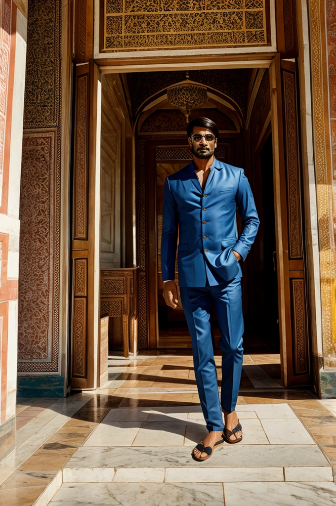 a man in taj mahal
