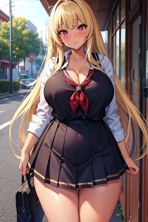 Tanned, school, futanari, girlish, trap, gyaru, bitch,enormous massive gigantic big large breasts, enormous fat cock
