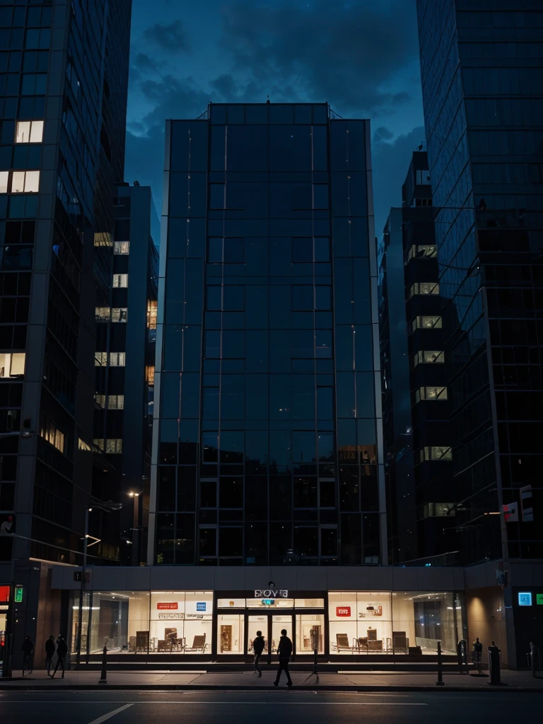man, night, costs, glass panel building