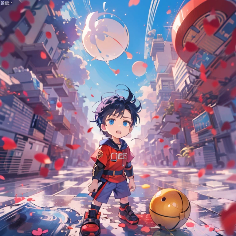 Astro boy、Pluto、Netflix Anime、11Year old boy、((fly in the sky:1,5))、anger、Grit your teeth、Hold your breath、upset、evil、Disgust、excited、Light blue eyes、Red eyes、Surrealism、Anaglyph、Subjective、Atmospheric Perspective、realism、Motion Blur、reflected light、Backlight、Letterbox、Multiple Perspectives、Shorthand、Satellite Imagery、Wide angle、8K、Super detailed、Highest quality、uhd、解剖学的にcorrect、correct、High resolution、Award-winning、16K、1080P、particle,