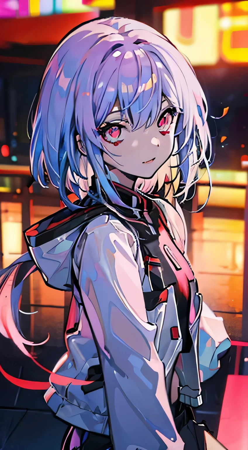 glowing eyes, colourful glowing hair, wearing sci-fi jacket, anime style, high detail, Futurism, glowing light, UHD, retina, masterpiece, ccurate, anatomically correct, textured skin, super detail, high details, high quality, award winning, best quality, highres