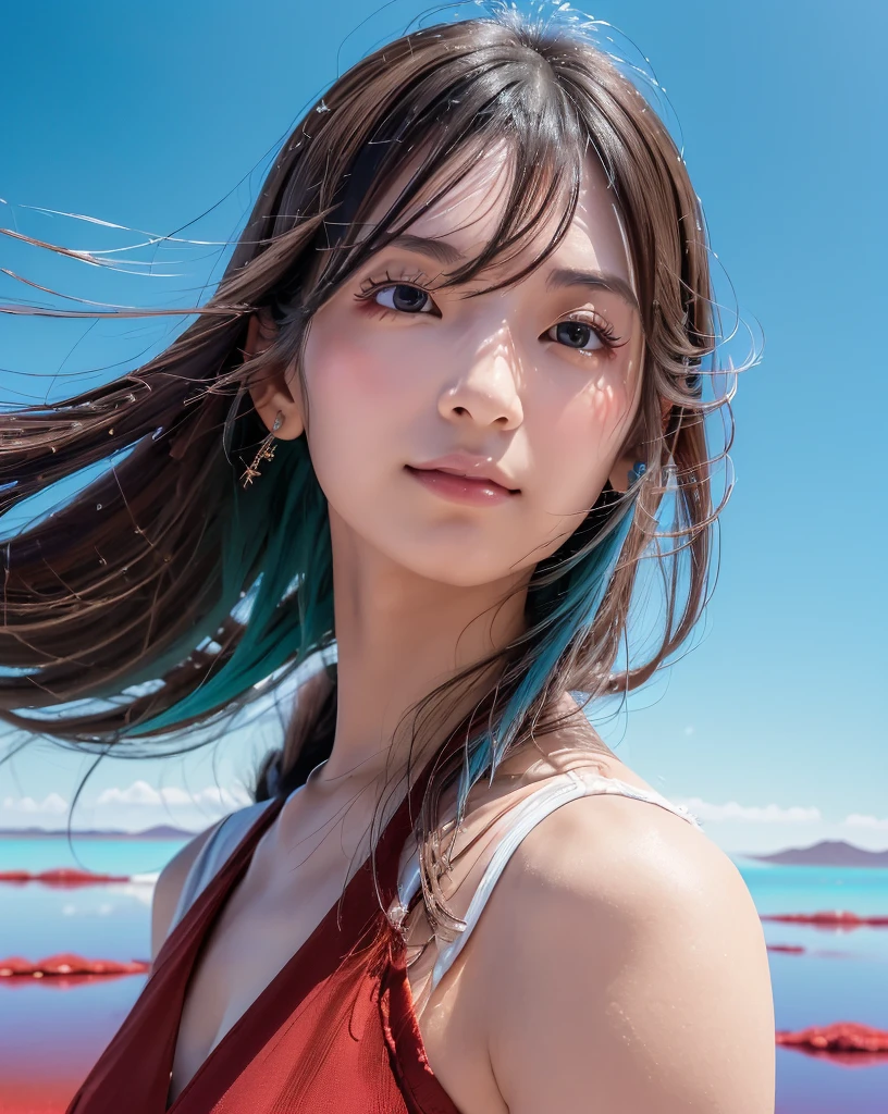 (maximum quality、傑作、Detailed、8K)、Mermaid with blue hair and flowers floating in water、beautiful mermaid、beautiful digital illustration、Beautiful artwork illustration、beautiful digital artwork、beautiful gorgeous digital art、beautiful digital art、Asian Woman Water Elemental、gorgeous digital art、Very beautiful digital art、Close-up fantasy with the magic of water、beautiful fantasy art、beautiful digital painting、Exquisite digital illustration、Gorgeous Digital Painting、((Looking up at the blue sky))