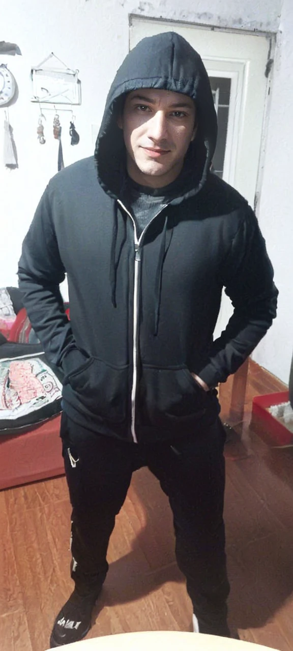 Realistic amateur photo posted to facebook , handsome  Young men ,mall 