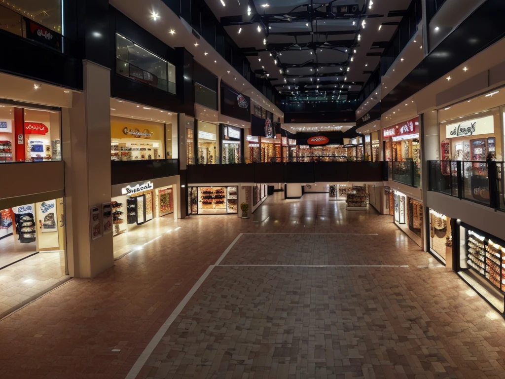 (((Masterpiece))), (high quality),(Very small shopping mall,Open Mall,Daytime.unmanned,All the lights are off:1.5),(All the stores are independent and all have one floor.:1.5),There is a parking lot in front of the shopping mall,There is no car in the parking lot,Low - Angle,From a human perspective