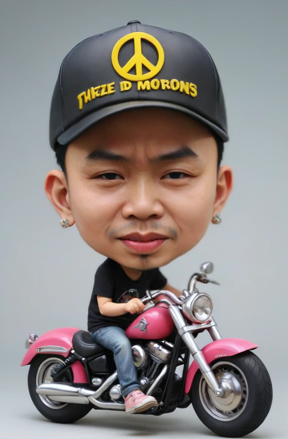 3D CARTOON caricature style of johnson tsang hyper-realistic, very detailed, detailed face, wendi cagur