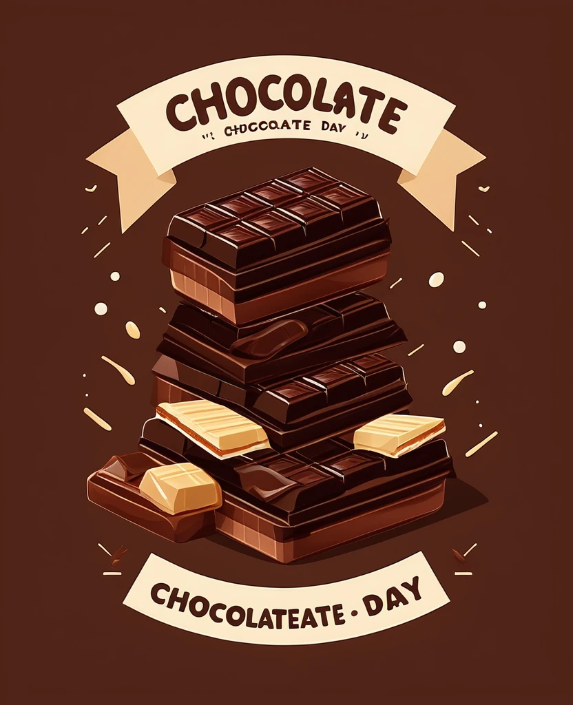 World Chocolate Day illustration flat design