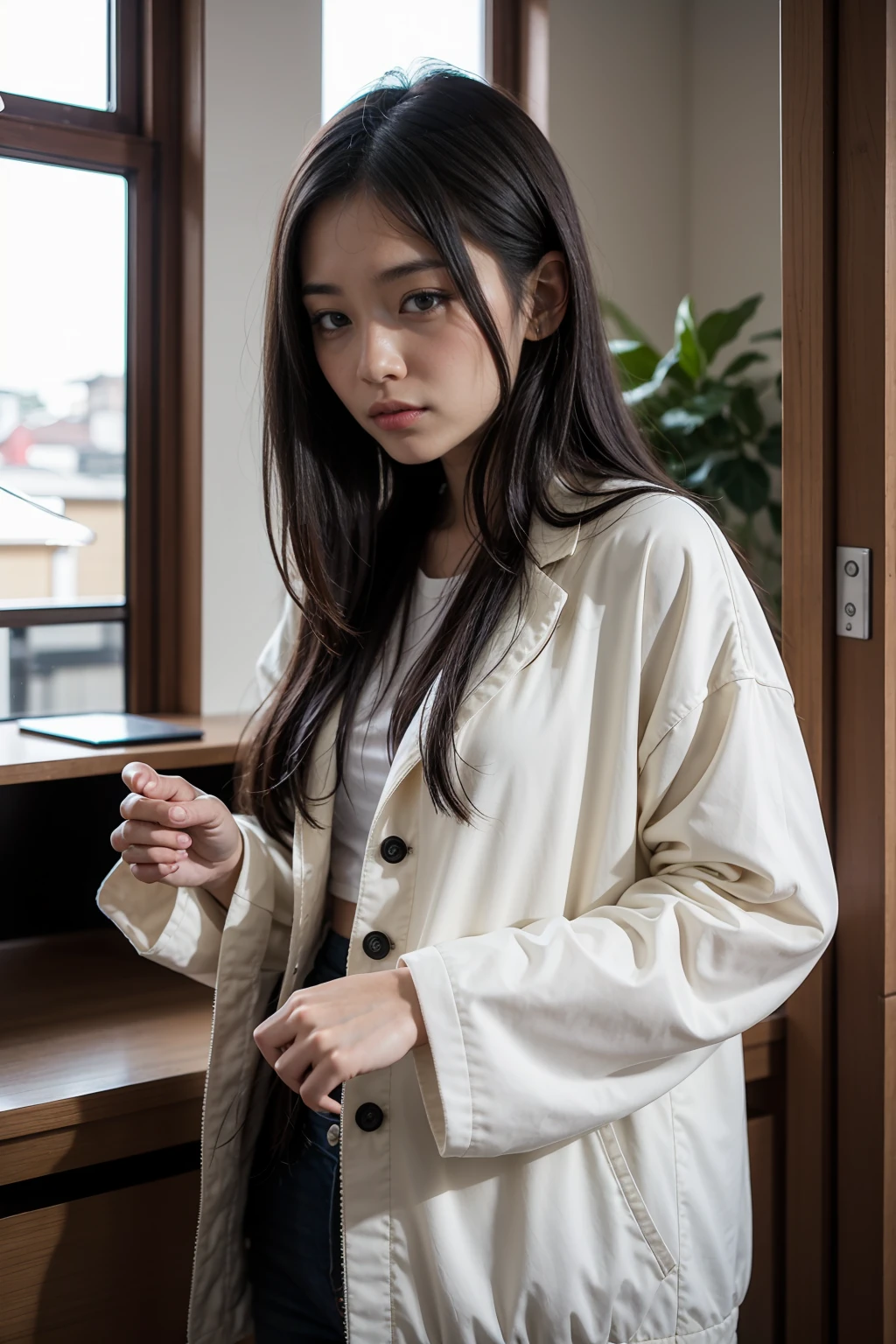 19yo, japanese mix with north european, black hair