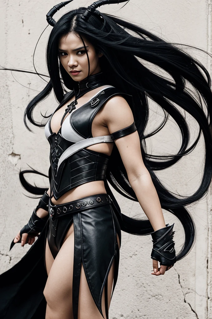 blake belladonna from RWBY, long hair, black hair skinny, medium breasts, solo, cat ears, walking through old library, smile, embarrassed, yellow eyes, black hair bow, black-white outfit, white shirt, detached sleeve, pantyhose, legwear under white shorts, black boots, black wrist straps, navel, Photo realistic, realistic facial features, realism, hyper detailed, hyper realistic, 8k, {{{extremely detailed}}}, (extremely detailed CG unity 8k wallpaper, masterpiece, cute face